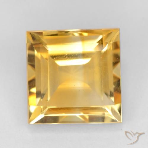 3.43ct Natural ouro brilhante Citrino, Quadrado, VS