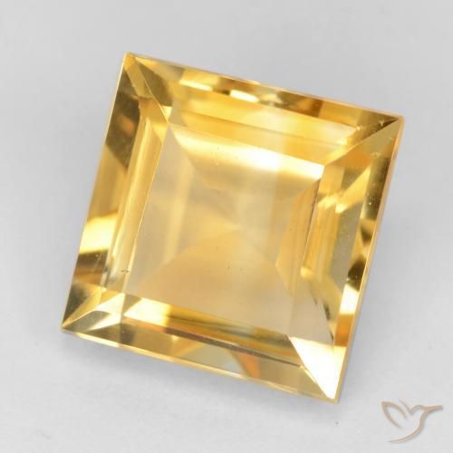Citrino ouro brilhante Natural 3.43ct, Quadrado, VS