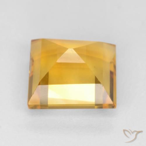 Citrino Laranja Dourada Natural 3.31ct, Quadrado, VS