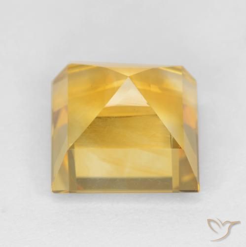 Citrino Laranja Dourada Natural 3.75ct, Quadrado, VS