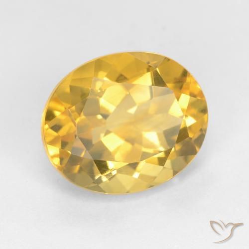 Citrino Dourado médio Natural 3.71ct, oval, VS