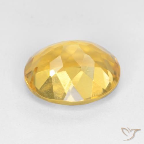Citrino Dourado médio Natural 3.71ct, oval, VS