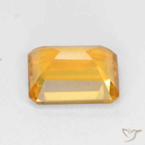 Citrino ouro médio Natural 1.54ct, Corte Octógono / Esmeralda, VVS-VS