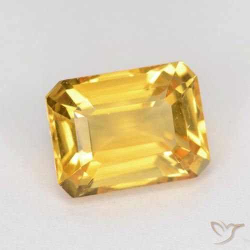 Citrino Dourado Natural 1.62ct, Corte Octógono / Esmeralda, VVS-VS