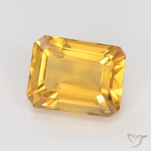 Citrino ouro profundo Natural 1.83ct, Corte Octógono / Esmeralda, VVS-VS