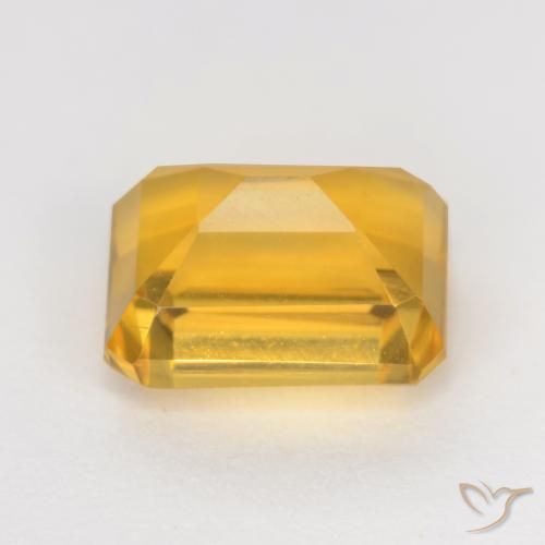 Citrino ouro profundo Natural 1.83ct, Corte Octógono / Esmeralda, VVS-VS