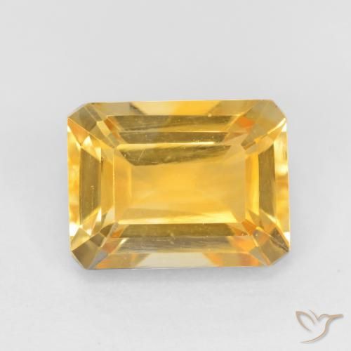 1.69ct Natural ouro brilhante Citrino, Corte Esmeralda, VVS-VS