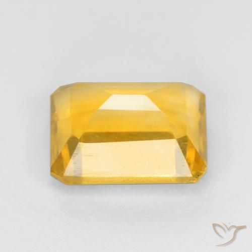 Citrino ouro brilhante Natural 1.69ct, Corte Octógono / Esmeralda, VVS-VS