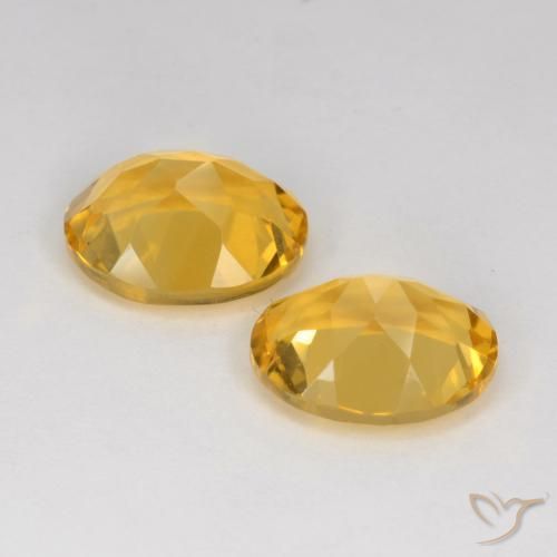 Pedras preciosas de Citrino Dourado natural de 6.36 ct, oval, VS