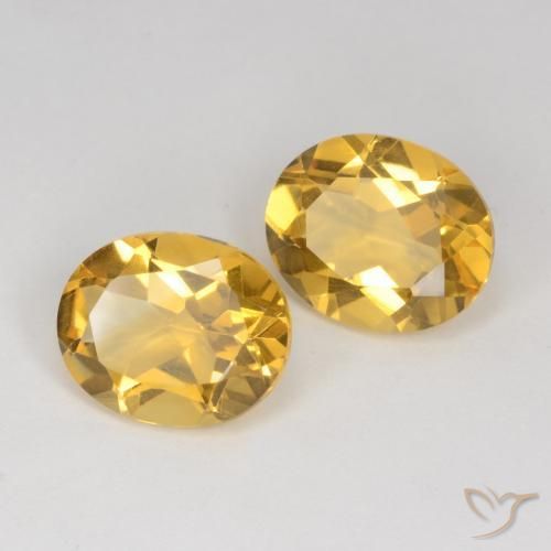Pedras preciosas de Citrino Dourado natural de 6.11 ct, oval, VS