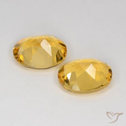 Pedras preciosas de Citrino Dourado natural de 6.11 ct, oval, VS