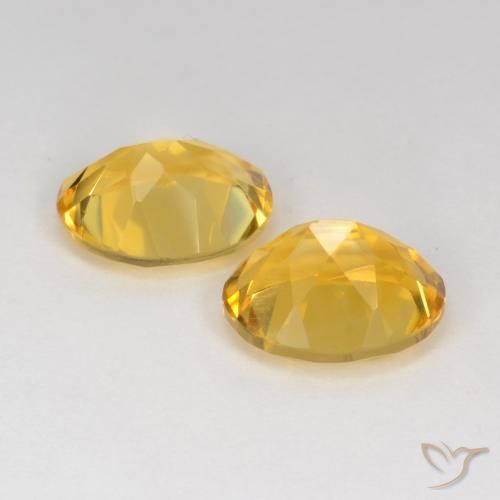 Pedras preciosas de Citrino Dourado natural de 6.29 ct, oval, VS