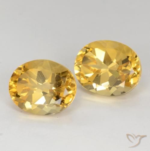 Pedras preciosas de Citrino Dourado médio natural de 7.87 ct, oval, VS