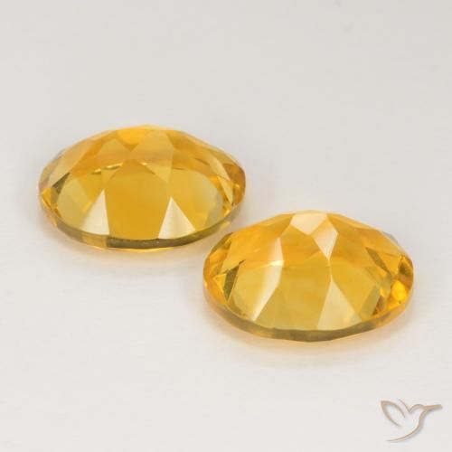 Pedras preciosas de Citrino Dourado Escuro natural de 6.69 ct, oval, VS