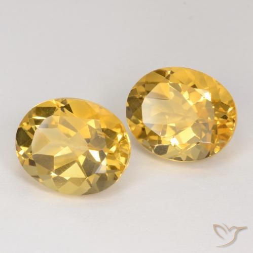 Pedras preciosas de Citrino Dourado médio natural de 7.26 ct, oval, VS