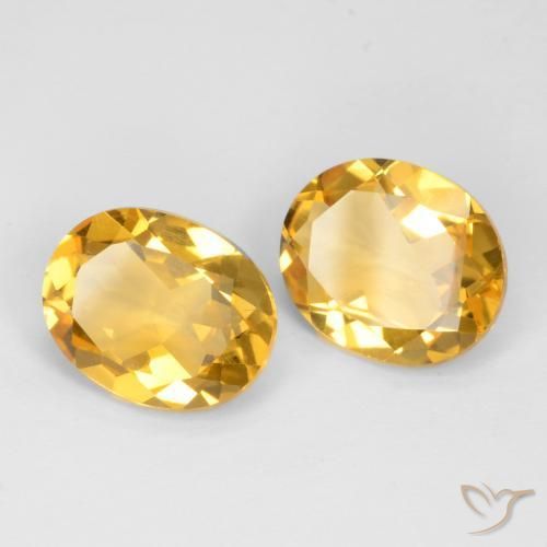 Pedras preciosas de Citrino Dourado natural de 6.10 ct, oval, VS