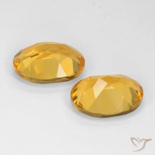Pedras preciosas de Citrino Dourado natural de 6.10 ct, oval, VS