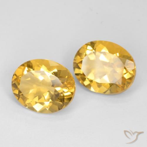Pedras preciosas de Citrino Dourado médio natural de 6.76 ct, oval, VS