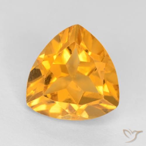 1.26ct Natural Laranja-Ouro Citrino, Trilhão, VS