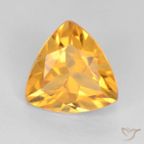 1.09ct Natural Laranja Dourado Profundo Citrino, Trilhão, VS