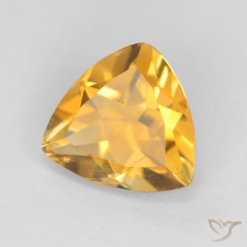 Citrino Laranja Dourada Natural 0.91ct, Trilhão, VS