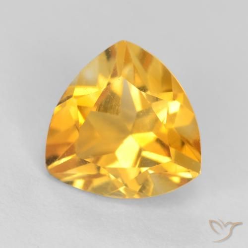 1.14ct Natural Laranja Dourada Citrino, Trilhão, VS