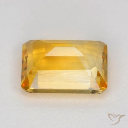 Citrino Dourado médio Natural 1.47ct, Corte Octógono / Esmeralda, VS