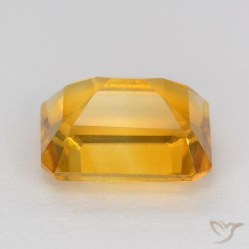 Citrino Laranja Dourado Profundo Natural 1.57ct, Corte Octógono / Esmeralda, VS