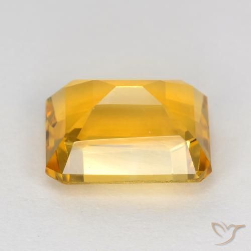 Citrino Laranja Dourado Profundo Natural 1.67ct, Corte Octógono / Esmeralda, VS