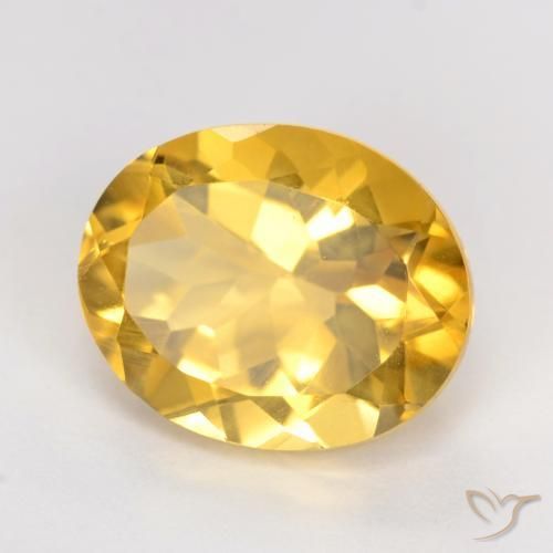 Citrino Dourado médio Natural 3.42ct, oval, VS