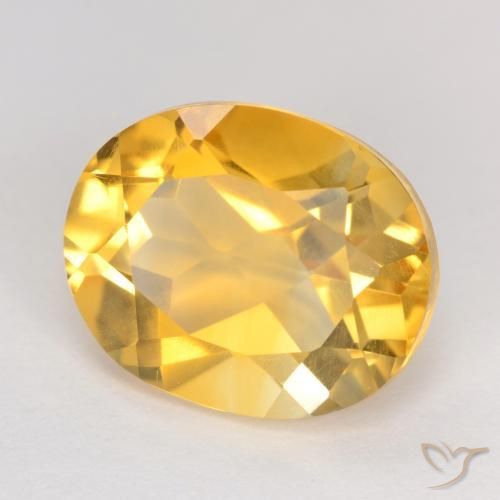 Citrino ouro médio Natural 3.49ct, oval, VVS-VS