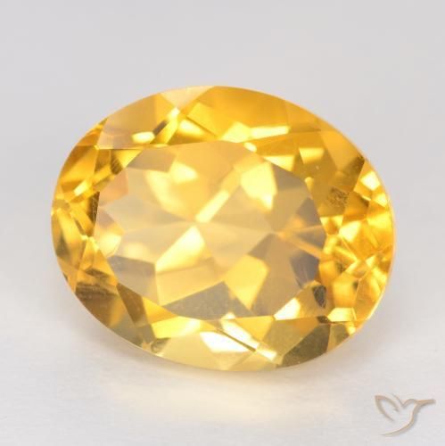Citrino ouro médio Natural 3.93ct, oval, VVS-VS