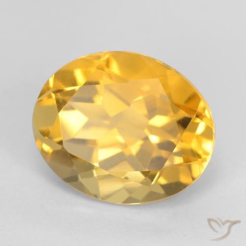 Citrino ouro brilhante Natural 3.40ct, oval, VVS-VS