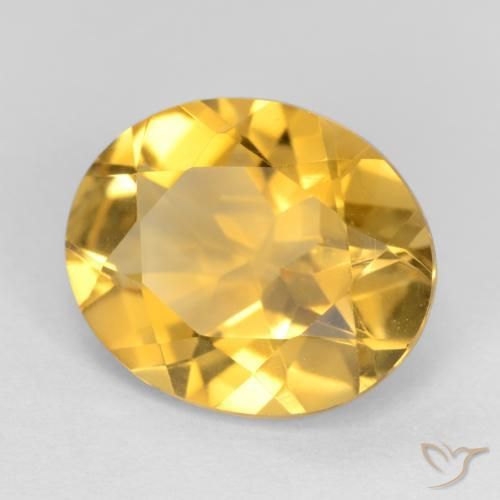 Citrino Dourado médio Natural 3.06ct, oval, VVS-VS