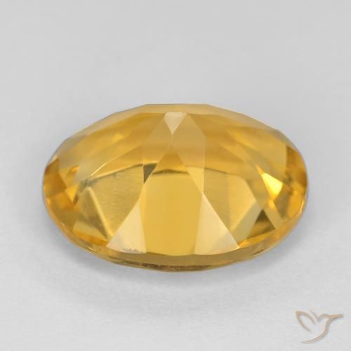 Citrino Dourado médio Natural 3.06ct, oval, VVS-VS
