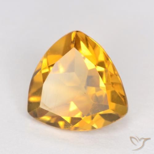 Citrino Laranja-Ouro Natural 0.98ct, Trilhão, VS