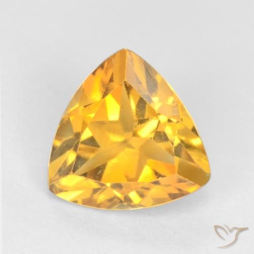0.95ct Natural Dourado médio Citrino, Trilhão, VS