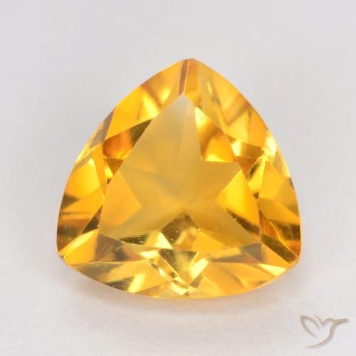 1.02ct Natural Dourado Escuro Citrino, Trilhão, VS