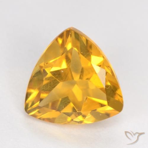 1.13ct Natural Dourado Escuro Citrino, Trilhão, VS