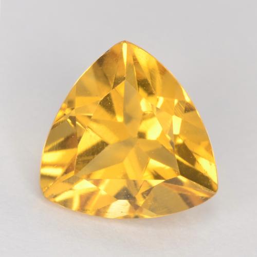 Citrino dourado natural 1,07ct, trillion, VS