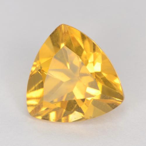 Citrino dourado natural 1,07ct, trillion, VS