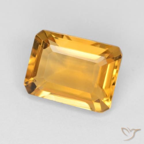 Citrino Dourado Escuro Natural 1.43ct, Corte Octógono / Esmeralda, VVS-VS