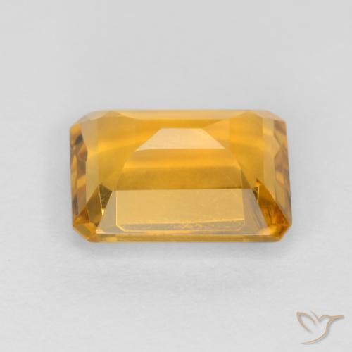 Citrino Dourado Escuro Natural 1.43ct, Corte Octógono / Esmeralda, VVS-VS