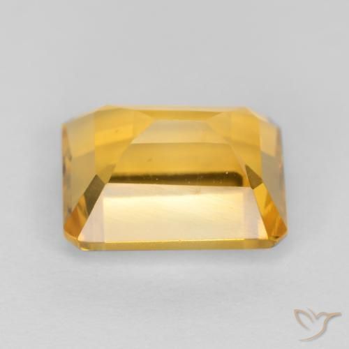 Citrino Dourado Escuro Natural 1.72ct, Corte Octógono / Esmeralda, VVS-VS