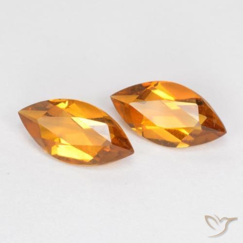 Pedras preciosas de Citrino Laranja Médio natural de 0.94 ct, Marquesa, VS