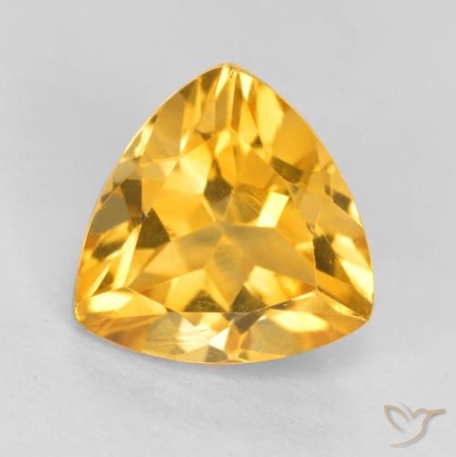 1.29ct Natural ouro brilhante Citrino, Trilhão, VS