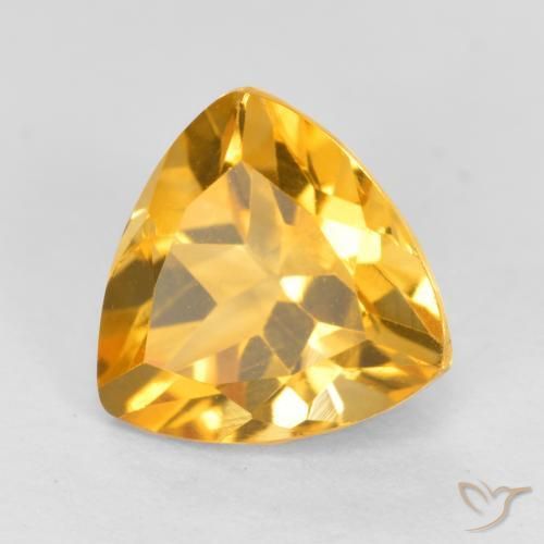 Citrino ouro brilhante Natural 1.29ct, Trilhão, VS