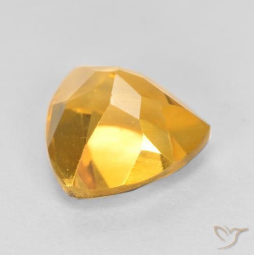 Citrino ouro brilhante Natural 1.29ct, Trilhão, VS