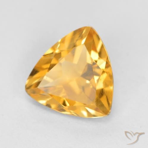 Citrino Laranja Dourado Profundo Natural 0.90ct, Trilhão, VS