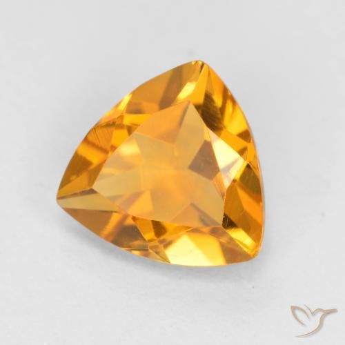 Citrino Laranja escuro-dourado Natural 0.88ct, Trilhão, VS